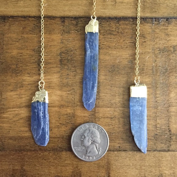 ❗️LAST❗️Raw Kyanite 14K Gold Lariat Necklace - Picture 8 of 8